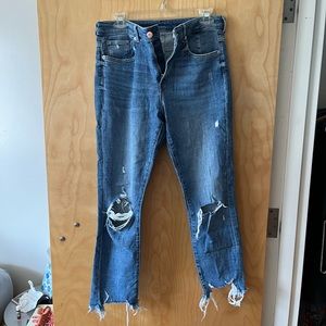 Ripped Ankle Skinny Jeans